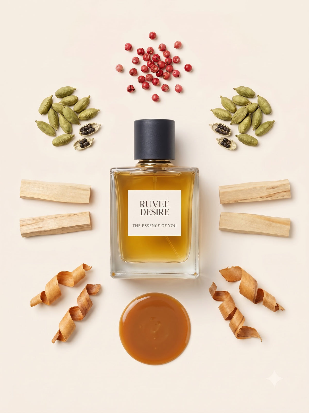 RUVEÉ Desire amber spice perfume for men, long lasting Parfum made for India