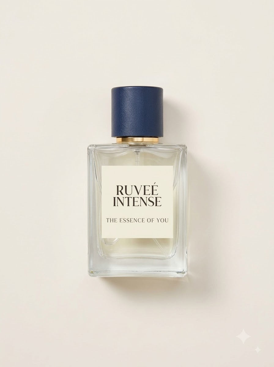 RUVEÉ Intense Parfum for men, amber spice fragrance bottle